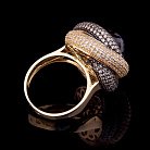 Эксклюзивное золотое кольцо (фианиты) к03896 от ювелирного магазина Оникс - 2