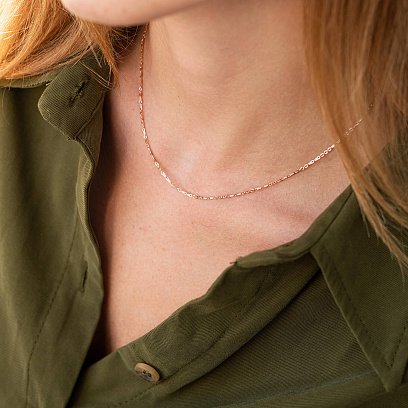 Кольє - ланцюжок у червоному золоті ц00397 №4