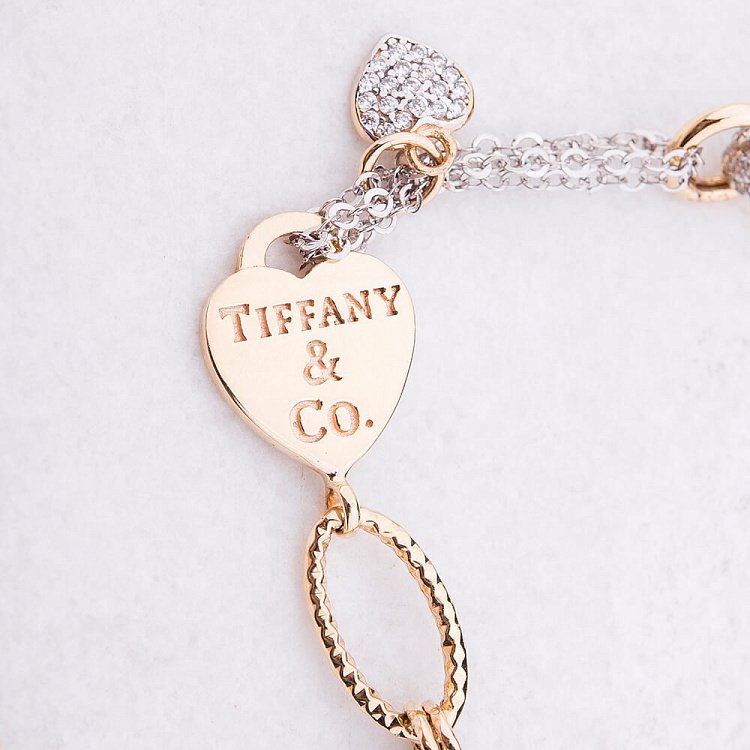 Ексклюзивний золотий браслет з фіанітами б02213 від ювелірного магазину Онікс - 2