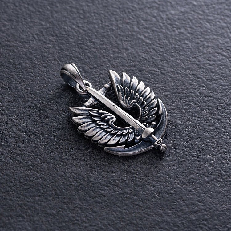 Серебряный кулон "Защитник Украины" 1279 от ювелирного магазина Оникс - 2