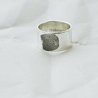 Серебряное кольцо с гравировкой "Отпечаток" 112143отп от ювелирного магазина Оникс - 4