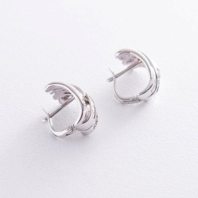 Золотые серьги с бриллиантами с1213 №3