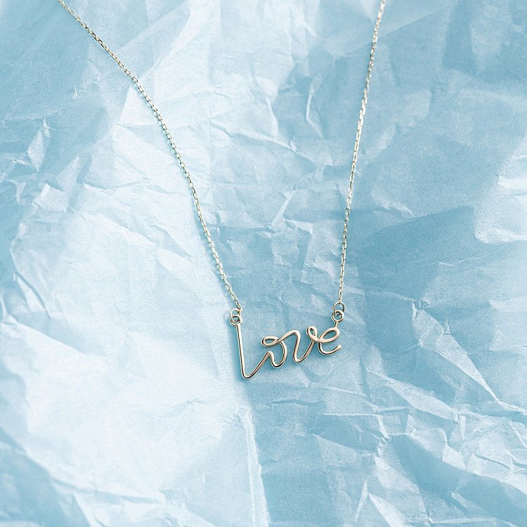 Колье "Love" в желтом золоте кол02267 от ювелирного магазина Оникс - 9