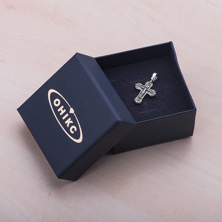 Серебряный православный крест (чернение) 132483 от ювелирного магазина Оникс - 5