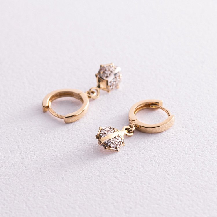 Дитячі золоті сережки "Сонечка" с02209 від ювелірного магазину Онікс - 2