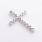 Крестик в белом золоте с бриллиантами пб0386nl от ювелирного магазина Оникс - 1