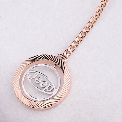 Золотой брелок "Jeep-Джип" бр00034