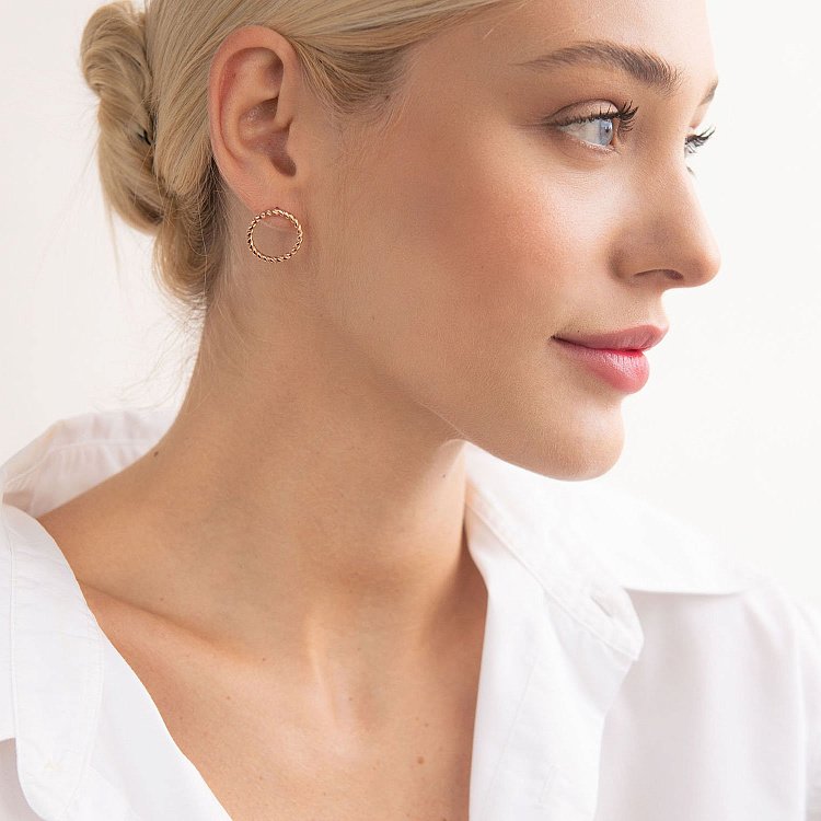 Золоті сережки - пусети "Тріана" с07334 від ювелірного магазину Онікс - 1