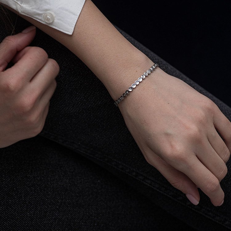 Золотой браслет с бриллиантами брм0154 от ювелирного магазина Оникс - 1