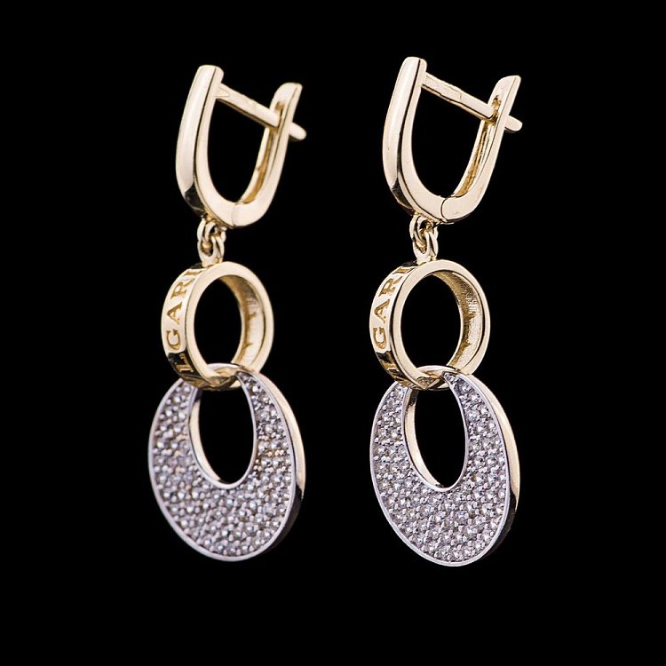 Золоті сережки (фіаніти) с04592 від ювелірного магазину Онікс