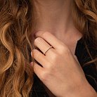 Золотое кольцо с дорожкой камней (бриллианты) кб0457ca от ювелирного магазина Оникс - 1