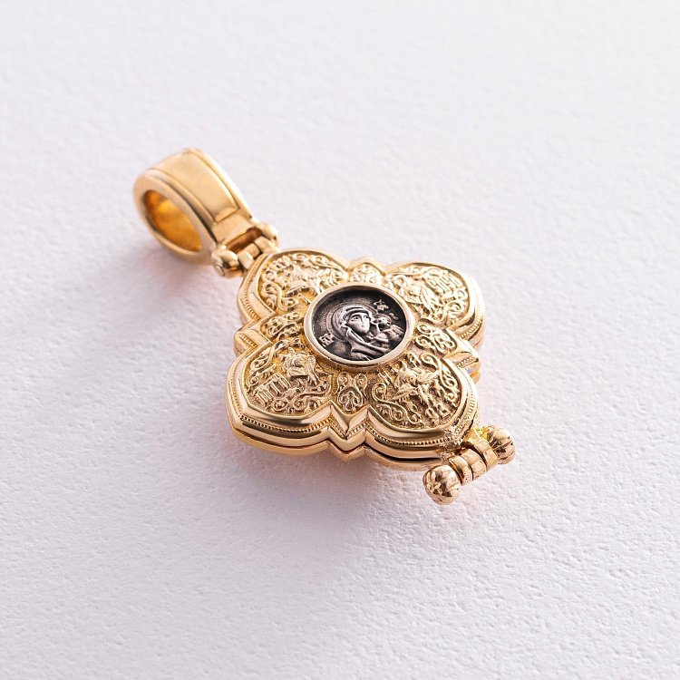 Срібний мощевик з позолотою 132355 від ювелірного магазину Онікс - 8