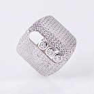 Срібний перстень з фіанітами 111879 от ювелирного магазина Оникс - 1