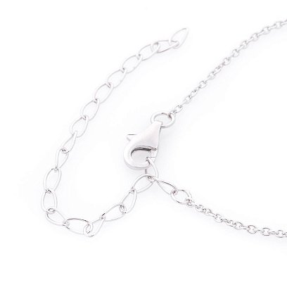 Серебряное колье без камней 18755 №3