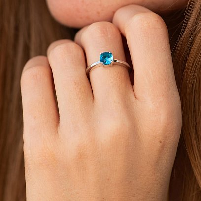 Серебряное кольцо с кварцом 1852/1р-QSWB №4