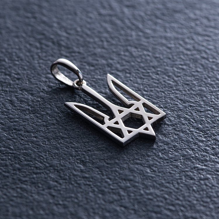 Золотий кулон "Герб України - Тризуб. Жидобандера" п03810 від ювелірного магазину Онікс - 2