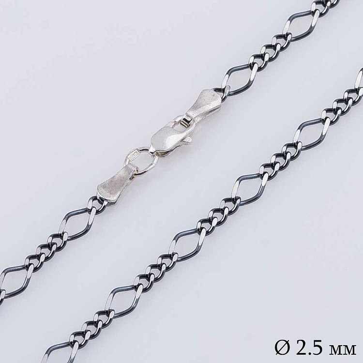 Срібний чорнений ланцюжок плетіння Нонна 3 + 1 12683ч від ювелірного магазину Онікс