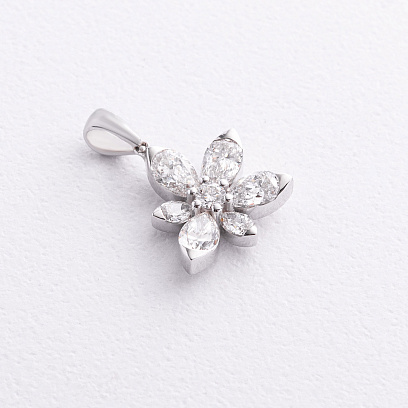 Золотий кулон "Квіточка" з діамантами пб0388rc