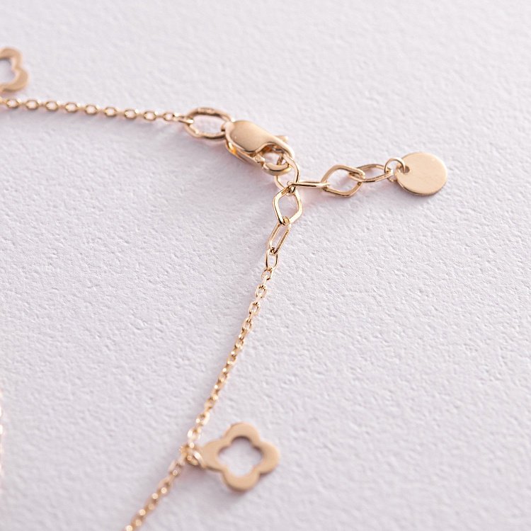 Браслет "Конюшина" у жовтому золоті б05071 від ювелірного магазину Онікс - 4