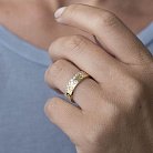 Золотое кольцо с фианитами к05016 от ювелирного магазина Оникс - 3
