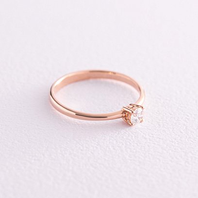 Помолвочное золотое кольцо с бриллиантом 227792421 №5