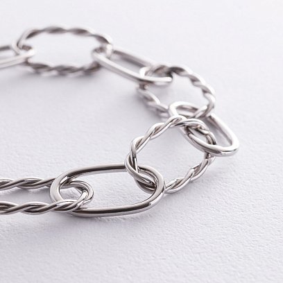 Серебряный браслет "Свобода" (родий) 141640 №5