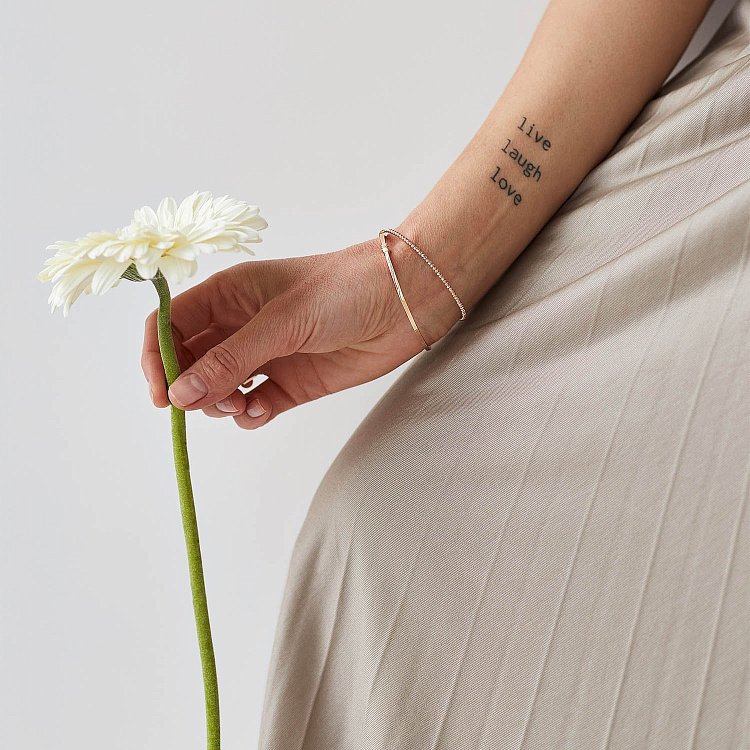 Жорсткий браслет з червоного золота б03736 від ювелірного магазину Онікс - 10