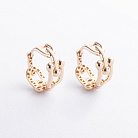 Сережки - кільця "Фантазія" у жовтому золоті с09720 от ювелирного магазина Оникс