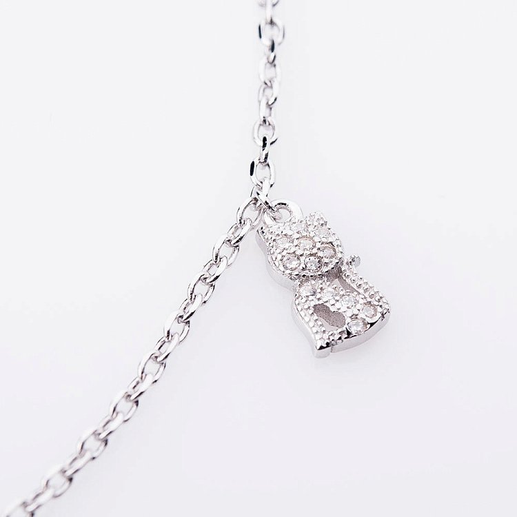 Срібний браслет на ногу з фіанітами 14959 від ювелірного магазину Онікс - 2