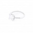 Серебряное помолвочное кольцо с фианитами 111936 от ювелирного магазина Оникс - 1