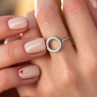 Серебряное кольцо "Круг с сердечками" (фианиты) 3956 от ювелирного магазина Оникс - 5