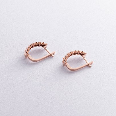 Серьги в красном золоте с08483 №3