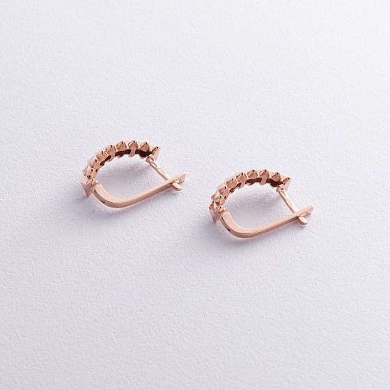 Серьги в красном золоте с08483 №3