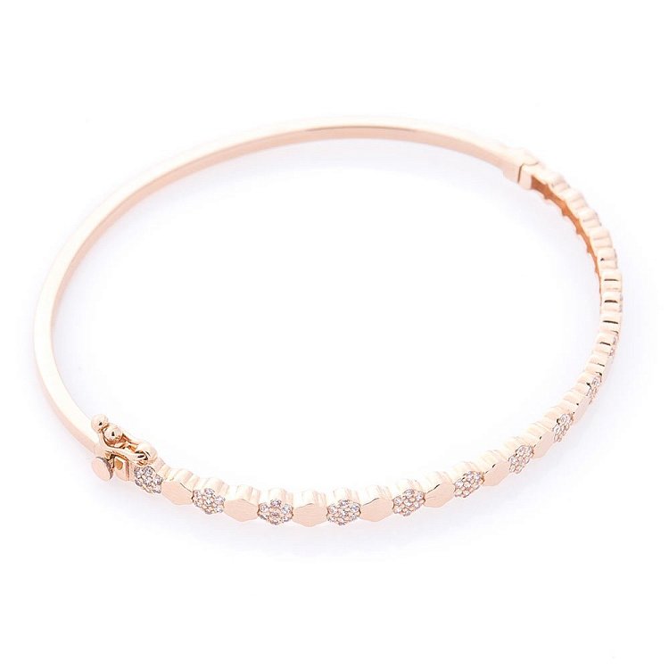 Золотий браслет з фіанітами б03941 від ювелірного магазину Онікс - 1