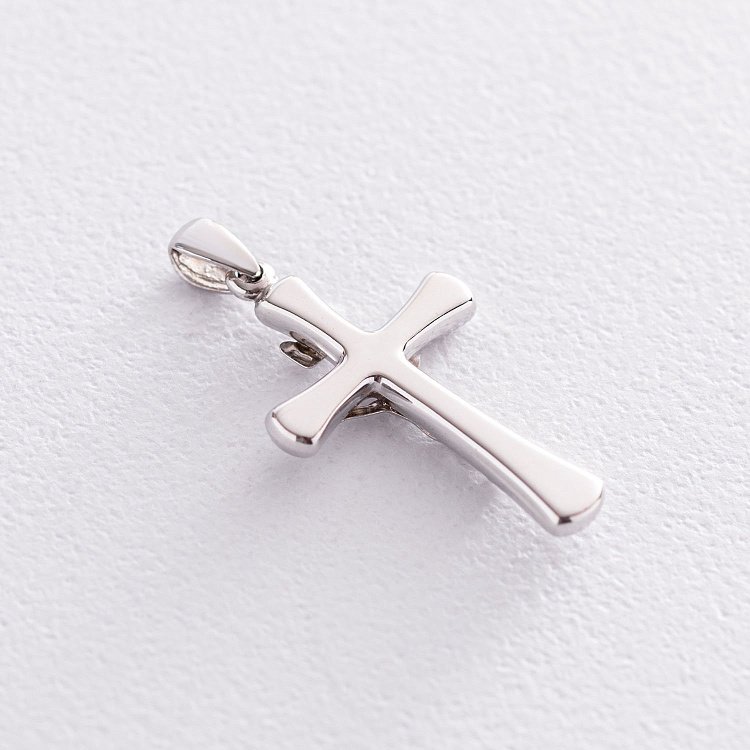 Крест с распятием (белое золото) п03516 от ювелирного магазина Оникс - 1