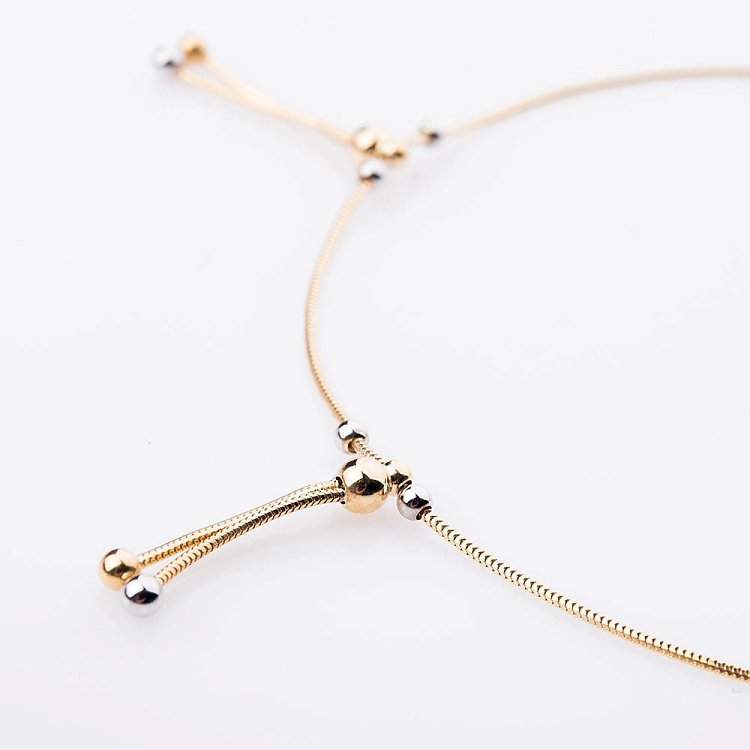 Золотий браслет на ногу з кульками б01806 від ювелірного магазину Онікс - 3