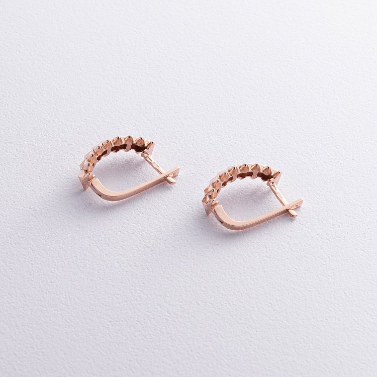 Серьги в красном золоте с08483 от ювелирного магазина Оникс - 2