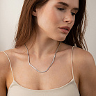 Колье "Gisele" в белом золоте (снейк - 3.5 мм) ц00327-3,5 от ювелирного магазина Оникс - 3