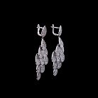 Срібні сережки з фіанітами 121127 от ювелирного магазина Оникс - 2