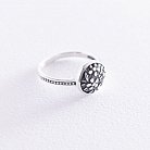 Кольцо "Цветочки" в серебре (чернение) 112548 от ювелирного магазина Оникс - 1