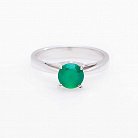 Золотое кольцо с зеленым агатом 14022222 от ювелирного магазина Оникс - 1