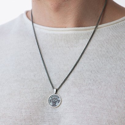 Серебряный кулон "Memento mori" 133134 №4