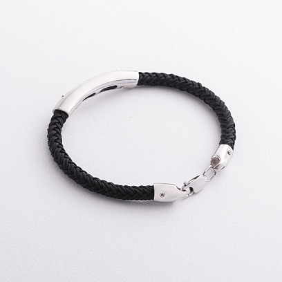 Мужской серебряный браслет 905-01134ч №2