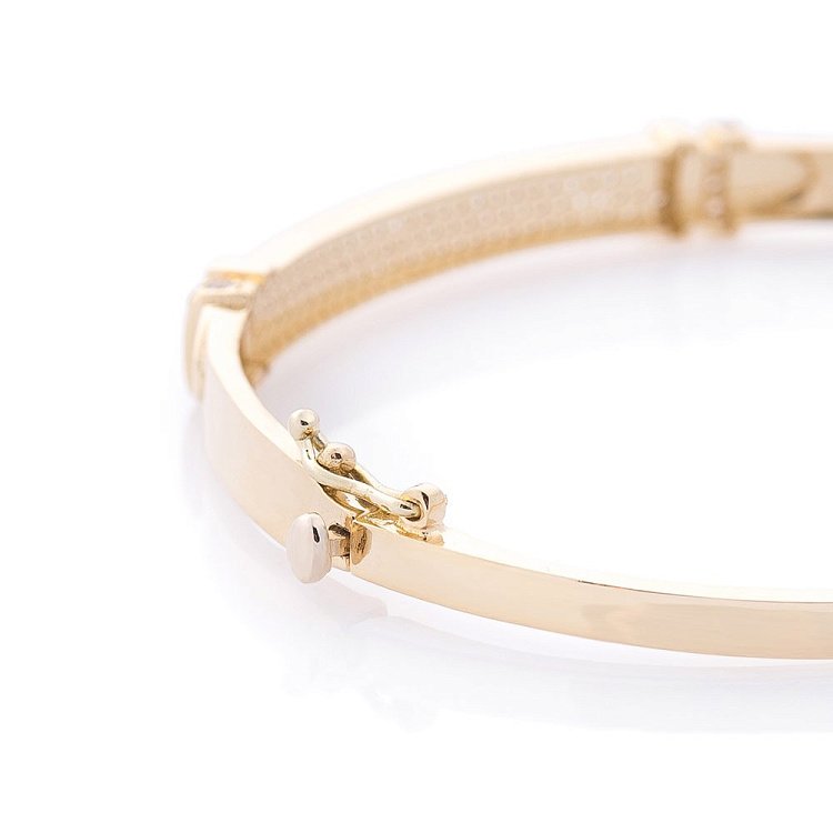 Золотой браслет с фианитами б04088 от ювелирного магазина Оникс - 2