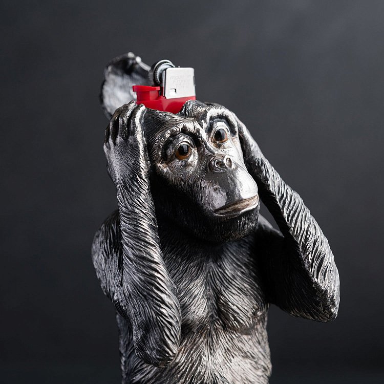 Серебряная фигура ручной работы (пепельница и зажигалка) 23112 от ювелирного магазина Оникс - 2