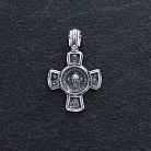 Серебряный крест с чернением "Спас. Касперовская икона Божией Матери" 13373 от ювелирного магазина Оникс - 2