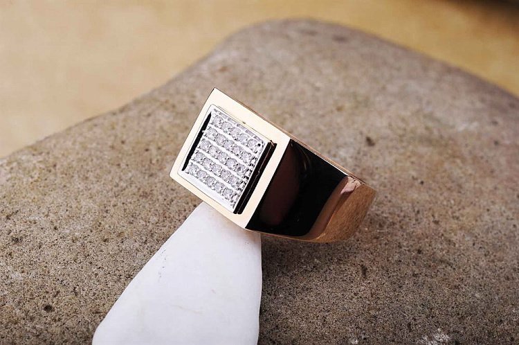 Кольцо с фианитами к02239 от ювелирного магазина Оникс - 2