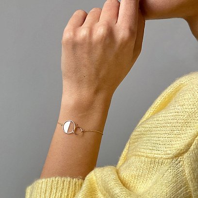 Золотий браслет "Переплетення" б04374 №9