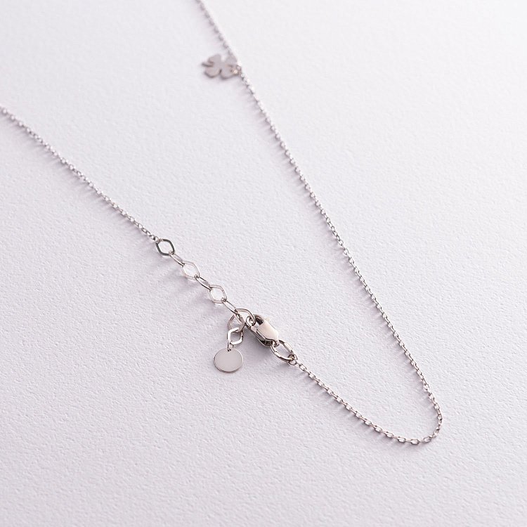 Серебряное колье "Клевер" 181154 от ювелирного магазина Оникс - 3