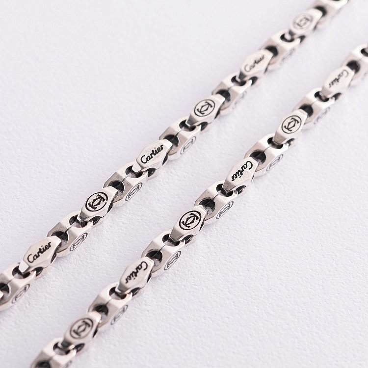 Мужская серебряная цепочка Ц0043ч от ювелирного магазина Оникс - 4